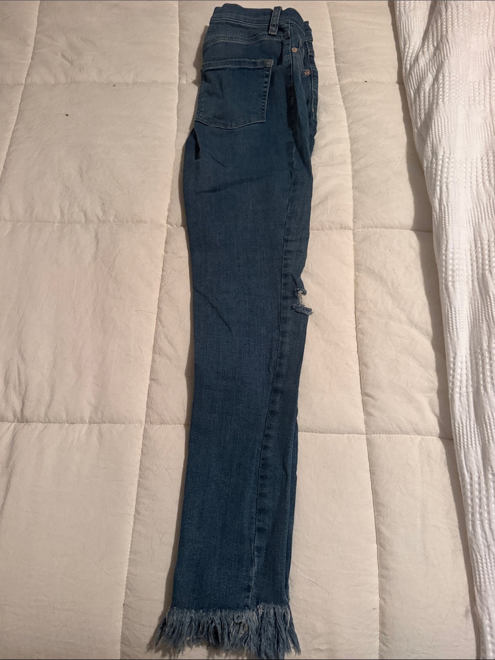 Free People Great Heights Frayed Skinny Jeans